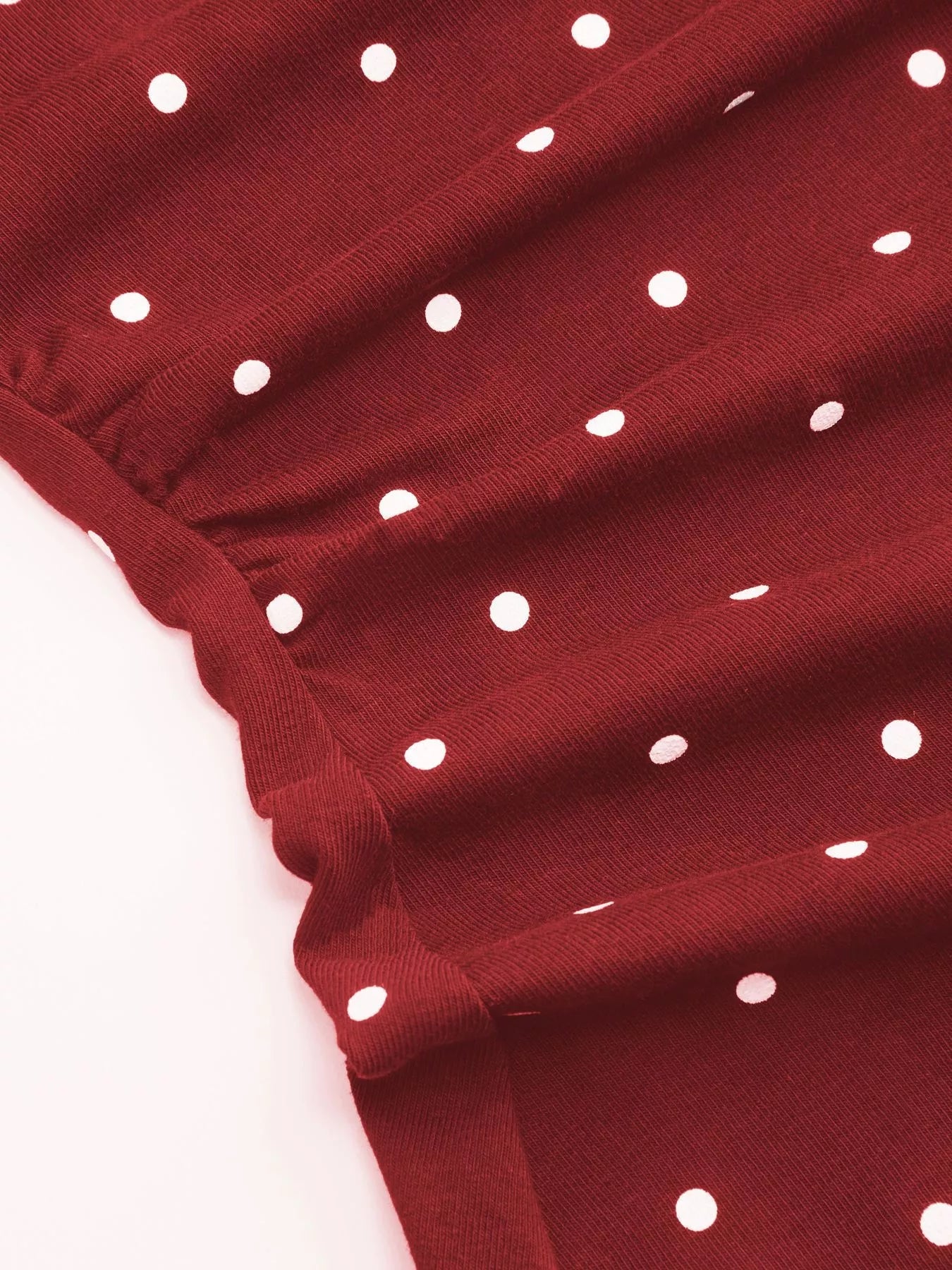 Polka Dot Boat Neck Flare Sleeves Mini Dress