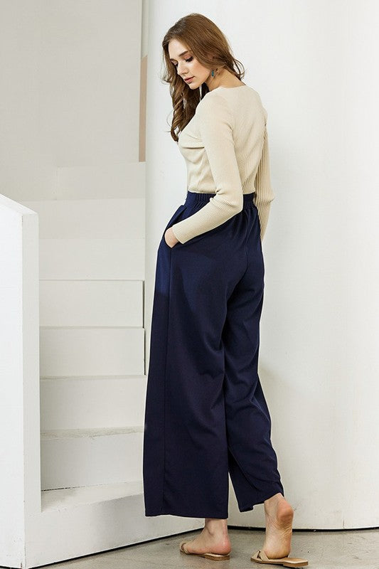 High Waisted Wide Leg Front Pleated Pants | Trendy Pants Outfit Idea for Women by Ro + Ivy | Elevated Basics, Modern Comfort & Style