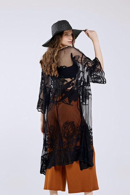 Embroidered Cotton Lace Kimono Cardigan | Trendy Cardigans Outfit Idea for Women by Ro + Ivy | Elevated Basics, Modern Comfort & Style