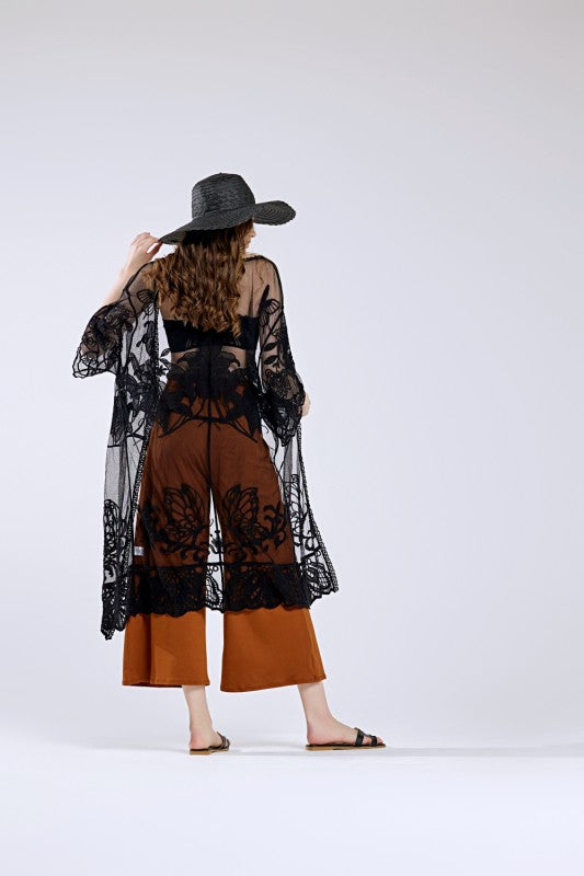 Embroidered Cotton Lace Kimono Cardigan | Trendy Cardigans Outfit Idea for Women by Ro + Ivy | Elevated Basics, Modern Comfort & Style