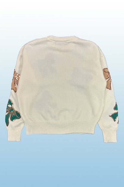 Christmas Sequins Bow Sweater | Trendy Sweaters Outfit Idea for Women by Ro + Ivy | Elevated Basics, Modern Comfort & Style