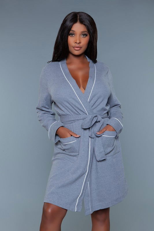 Short Waffle Robe - Ro + Ivy