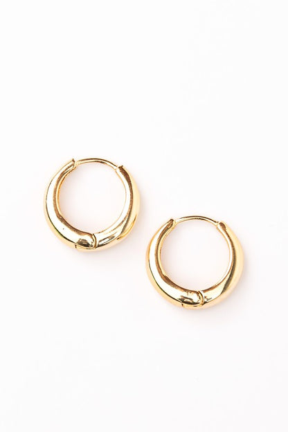 Every day 14K Gold Plated Stainless Steel Huggie Earrings - Ro + Ivy