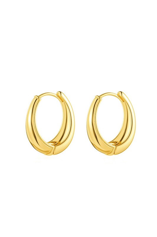 Every day 14K Gold Plated Stainless Steel Huggie Earrings - Ro + Ivy