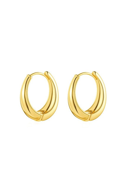 Every day 14K Gold Plated Stainless Steel Huggie Earrings - Ro + Ivy