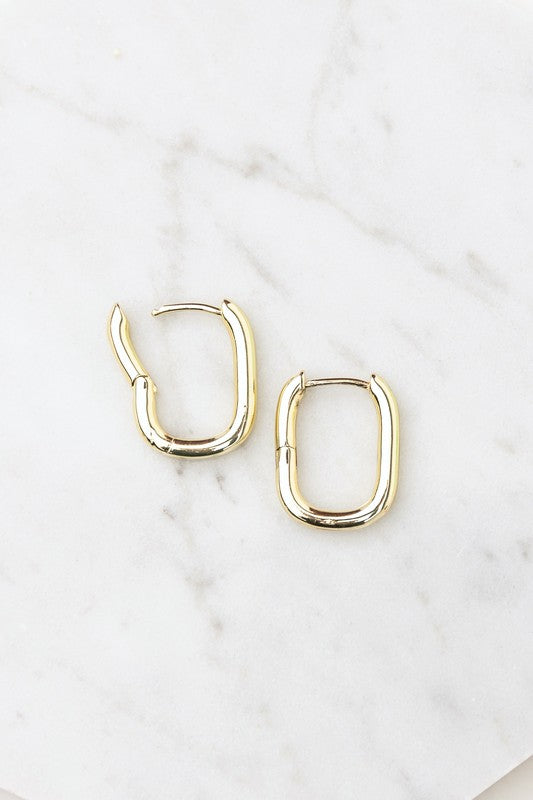 Every day 14K Gold Plated Stainless Steel Huggie Earrings - Ro + Ivy