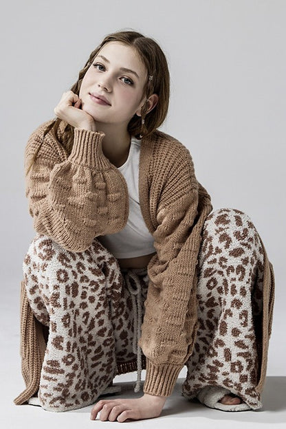 Plus Size Soft Cozy Leopard Fuzzy Loungewear Pants | Trendy Loungewear Pants Outfit Idea for Women by Ro + Ivy | Elevated Basics, Modern Comfort & Style