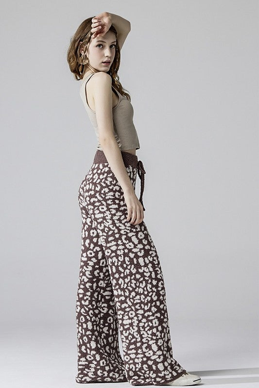 Coco Cream Plus Size Soft Cozy Leopard Fuzzy Loungewear Pants | Trendy Loungewear Pants Outfit Idea for Women by Ro + Ivy | Elevated Basics, Modern Comfort & Style