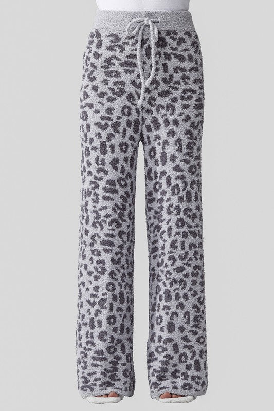 Soft Cozy Leopard Fuzzy Loungewear Pants | Trendy Loungewear Pants Outfit Idea for Women by Ro + Ivy | Elevated Basics, Modern Comfort & Style
