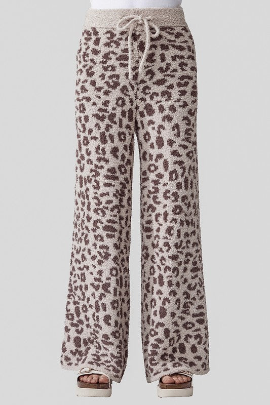 Soft Cozy Leopard Fuzzy Loungewear Pants | Trendy Loungewear Pants Outfit Idea for Women by Ro + Ivy | Elevated Basics, Modern Comfort & Style