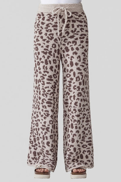 Soft Cozy Leopard Fuzzy Loungewear Pants | Trendy Loungewear Pants Outfit Idea for Women by Ro + Ivy | Elevated Basics, Modern Comfort & Style