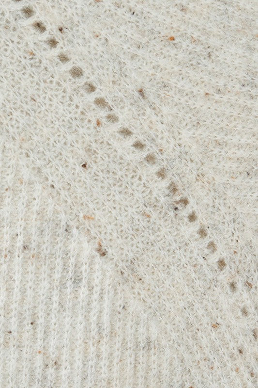 Turtleneck Confetti Sweater Dress with Balloon Sleeves | Trendy Sweater Dresses Outfit Idea for Women by Ro + Ivy | Elevated Basics, Modern Comfort & Style