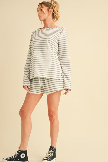 Cali Striped Long Sleeve Top – outfit idea for women | Ro + Ivy