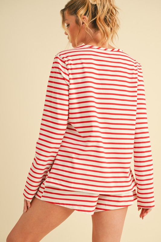 Cali Striped Long Sleeve Top – outfit idea for women | Ro + Ivy