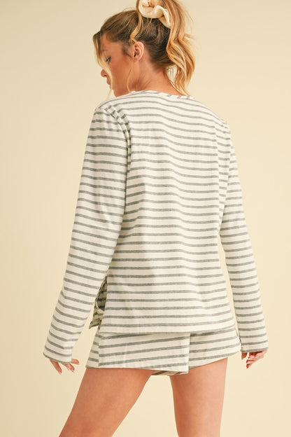 Cali Striped Long Sleeve Top – outfit idea for women | Ro + Ivy