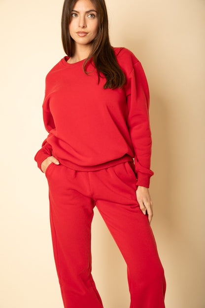 Classic Poly Fleece Crewneck Pullover Sweatshirt - Ro + Ivy