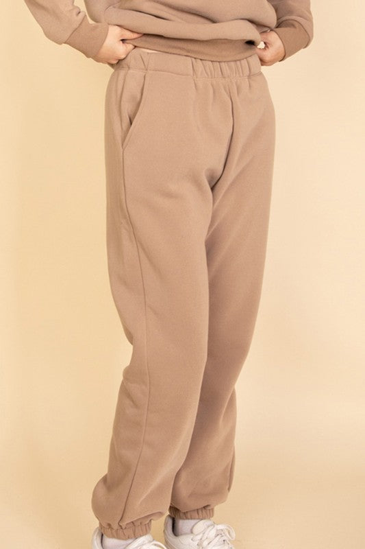 Side Pocket Drawstring Waist Sweatpants - Ro + Ivy