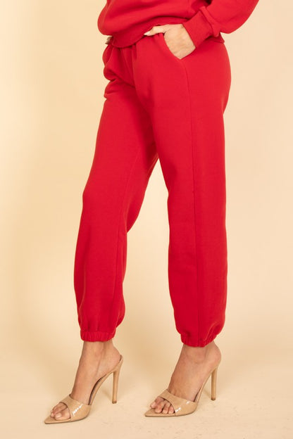 Side Pocket Drawstring Waist Sweatpants - Ro + Ivy