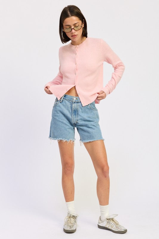 Classic Fitted Button Up Cardigan | Trendy Cardigans Outfit Idea for Women by Ro + Ivy | Elevated Basics, Modern Comfort & Style