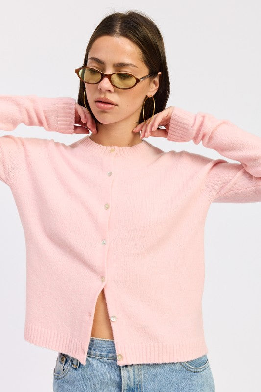 Classic Fitted Button Up Cardigan | Trendy Cardigans Outfit Idea for Women by Ro + Ivy | Elevated Basics, Modern Comfort & Style