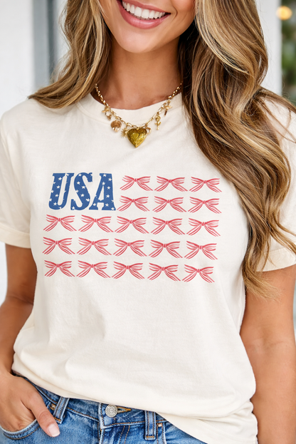 God Bless America Patriotic Graphic Tee Duo — Relaxed Soft Flattering Summer Style - Graphic/Graphic Tees