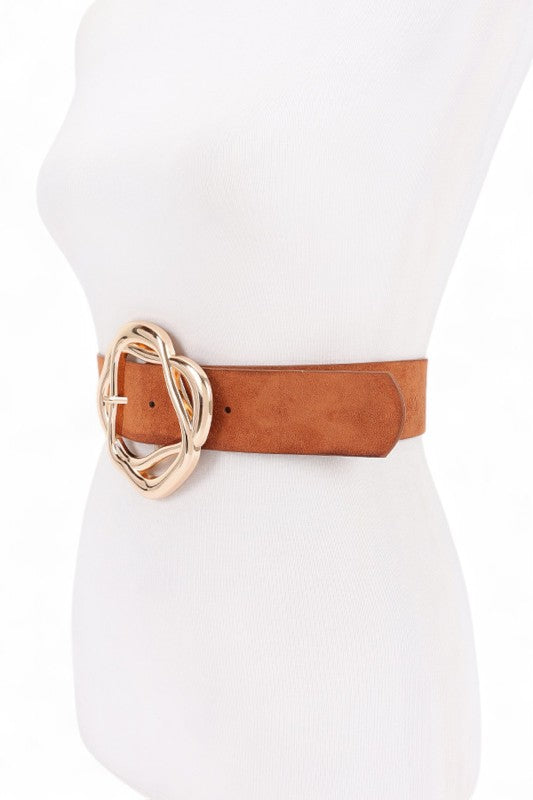 PU Twist Iconic Buckle Belt - Belts