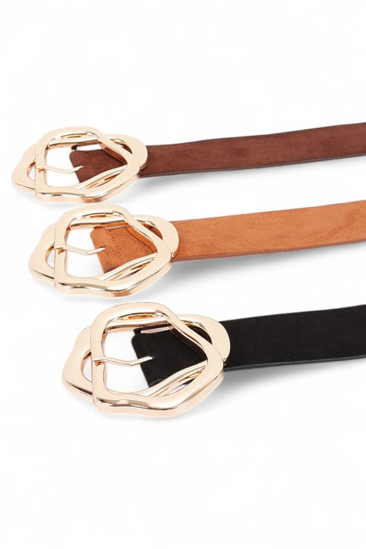 PU Twist Iconic Buckle Belt - Belts