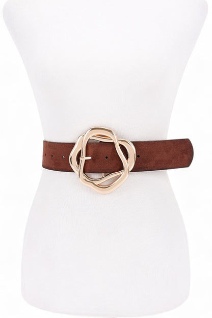 PU Twist Iconic Buckle Belt - Belts