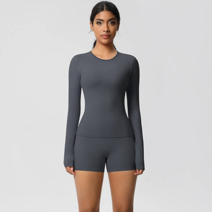 Dark Gray Well-in Vogue FlexContour 2-Piece Training Set | Trendy Outfit Idea for Women by Ro + Ivy | Elevated Basics, Modern Comfort & Style