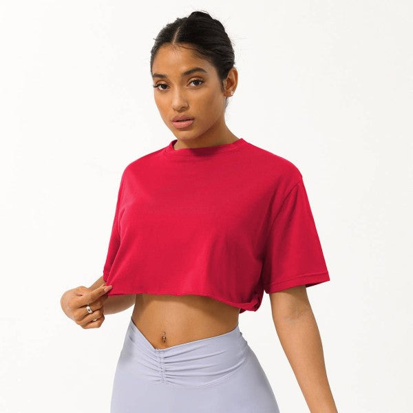 Women’s Loose Sport Cropped T-Shirt | Trendy Active Tops Outfit Idea for Women by Ro + Ivy | Elevated Basics, Modern Comfort & Style