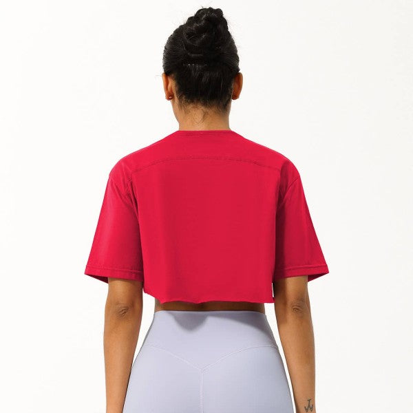 Women’s Loose Sport Cropped T-Shirt | Trendy Active Tops Outfit Idea for Women by Ro + Ivy | Elevated Basics, Modern Comfort & Style