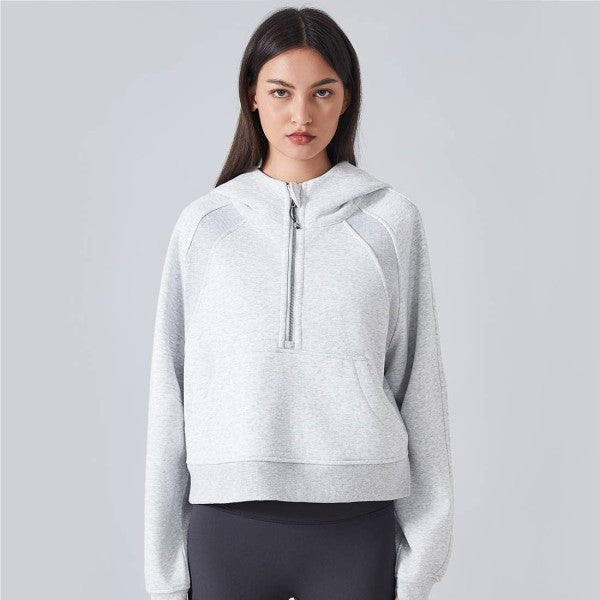 Cozy Half-Zip Hoodie | Trendy Zip-Up Hoodies Outfit Idea for Women by Ro + Ivy | Elevated Basics, Modern Comfort & Style