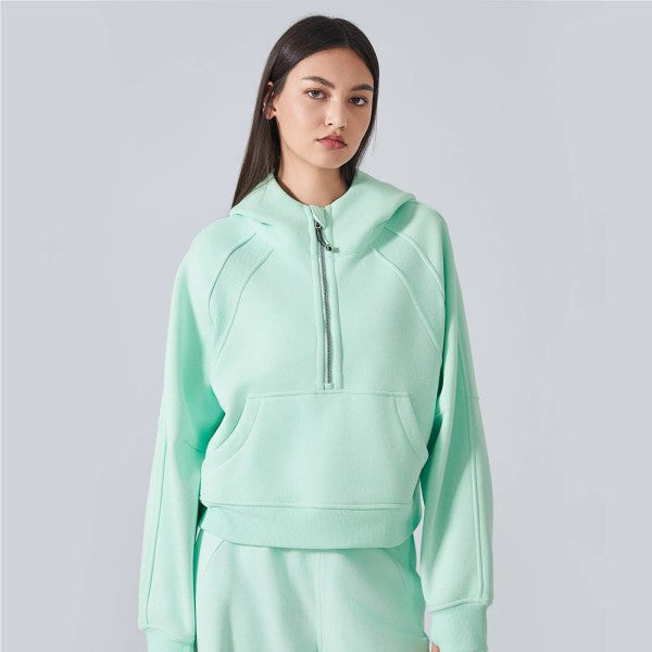 Cozy Half-Zip Hoodie | Trendy Zip-Up Hoodies Outfit Idea for Women by Ro + Ivy | Elevated Basics, Modern Comfort & Style