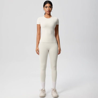 Well-in Vogue CoreSculpt Short Sleeve Set | Trendy Outfit Idea for Women by Ro + Ivy | Elevated Basics, Modern Comfort & Style