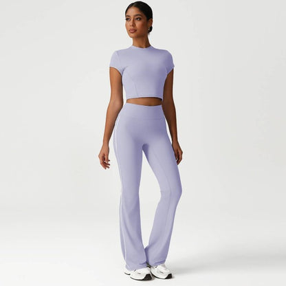 Purple M Well-in Vogue Flared Seamless Set | Trendy Outfit Idea for Women by Ro + Ivy | Elevated Basics, Modern Comfort & Style