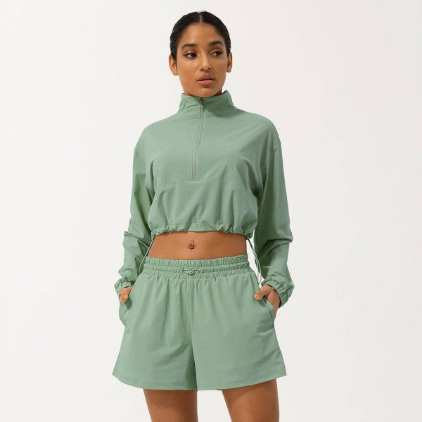 Well-in Vogue Momentum Half-Zip Shorts Set | Trendy Outfit Idea for Women by Ro + Ivy | Elevated Basics, Modern Comfort & Style
