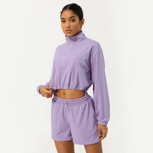 Well-in Vogue Momentum Half-Zip Shorts Set | Trendy Outfit Idea for Women by Ro + Ivy | Elevated Basics, Modern Comfort & Style