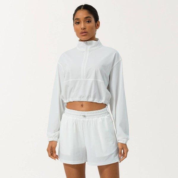 Well-in Vogue Momentum Half-Zip Shorts Set | Trendy Outfit Idea for Women by Ro + Ivy | Elevated Basics, Modern Comfort & Style