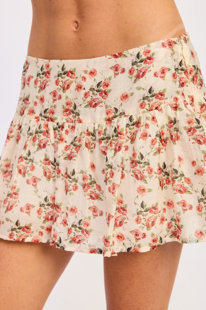 Floral Print Pleated Mini Skirt | Trendy Skirts Outfit Idea for Women by Ro + Ivy | Elevated Basics, Modern Comfort & Style