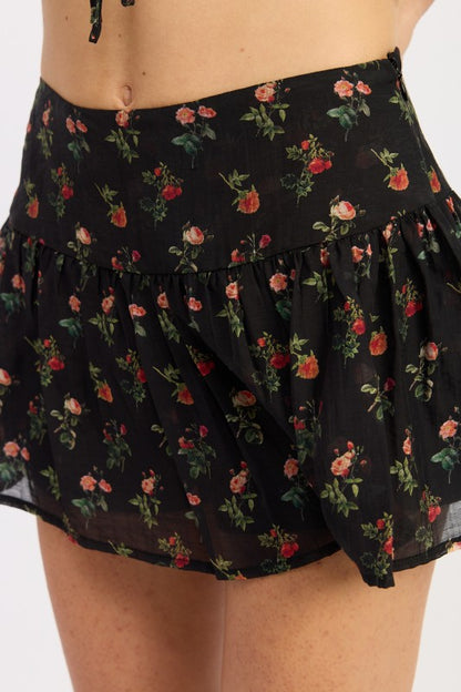 Floral Print Pleated Mini Skirt | Trendy Skirts Outfit Idea for Women by Ro + Ivy | Elevated Basics, Modern Comfort & Style