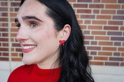 Christmas Bow Stud Earrings | Trendy Earrings Outfit Idea for Women by Ro + Ivy | Elevated Basics, Modern Comfort & Style