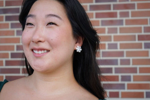 Christmas Snowflake Stud Earrings | Trendy Earrings Outfit Idea for Women by Ro + Ivy | Elevated Basics, Modern Comfort & Style