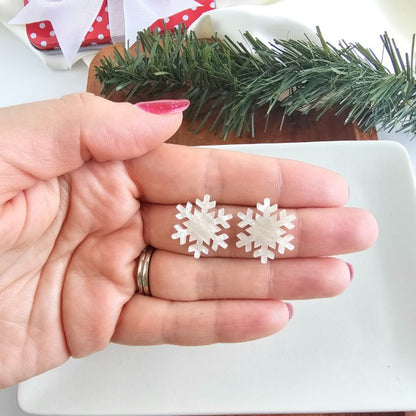Christmas Snowflake Stud Earrings | Trendy Earrings Outfit Idea for Women by Ro + Ivy | Elevated Basics, Modern Comfort & Style