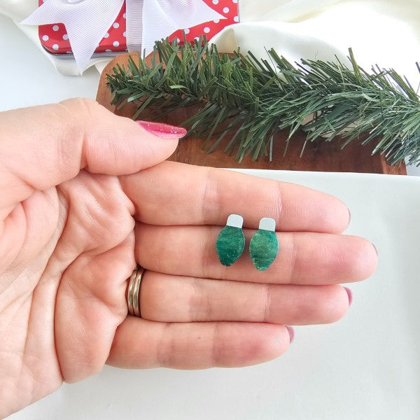 Green Christmas Light Bulb Stud Earrings | Trendy Earrings Outfit Idea for Women by Ro + Ivy | Elevated Basics, Modern Comfort & Style