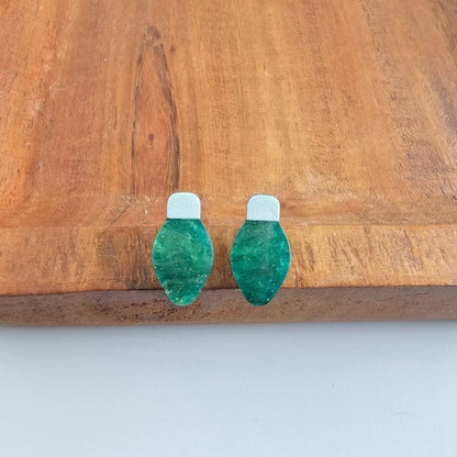 Green Christmas Light Bulb Stud Earrings | Trendy Earrings Outfit Idea for Women by Ro + Ivy | Elevated Basics, Modern Comfort & Style