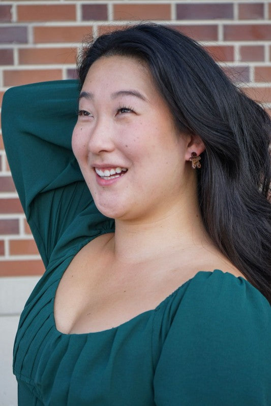 Gingerbread Studs Earrings | Trendy Earrings Outfit Idea for Women by Ro + Ivy | Elevated Basics, Modern Comfort & Style