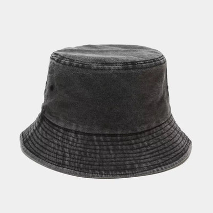 Distressed Bucket Hats - Black