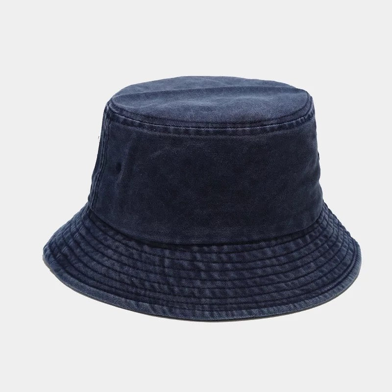 Distressed Bucket Hats - Navy