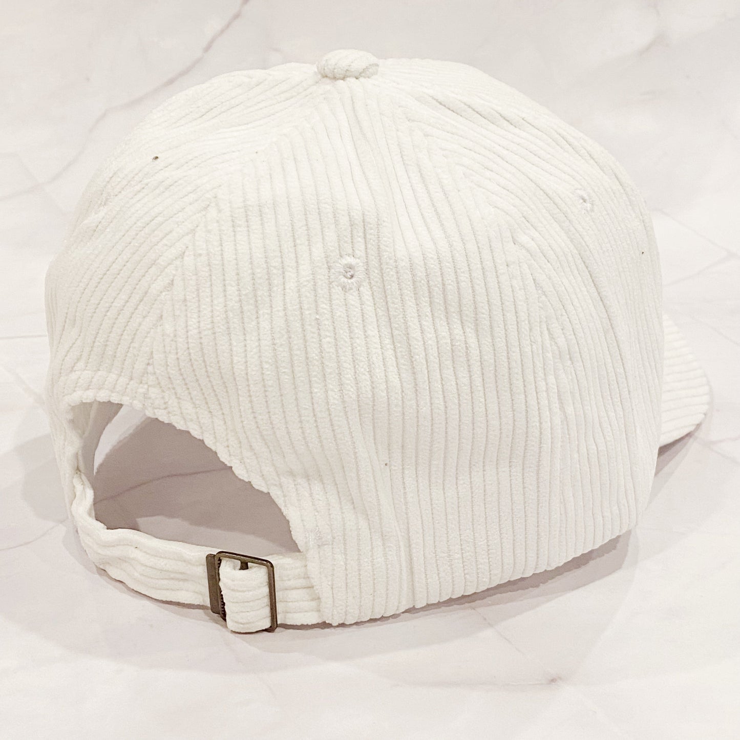 Corduroy MAMA Baseball Cap — Fuzzy Patch Letter Curved Brim Adjustable Fit - Baseball Caps