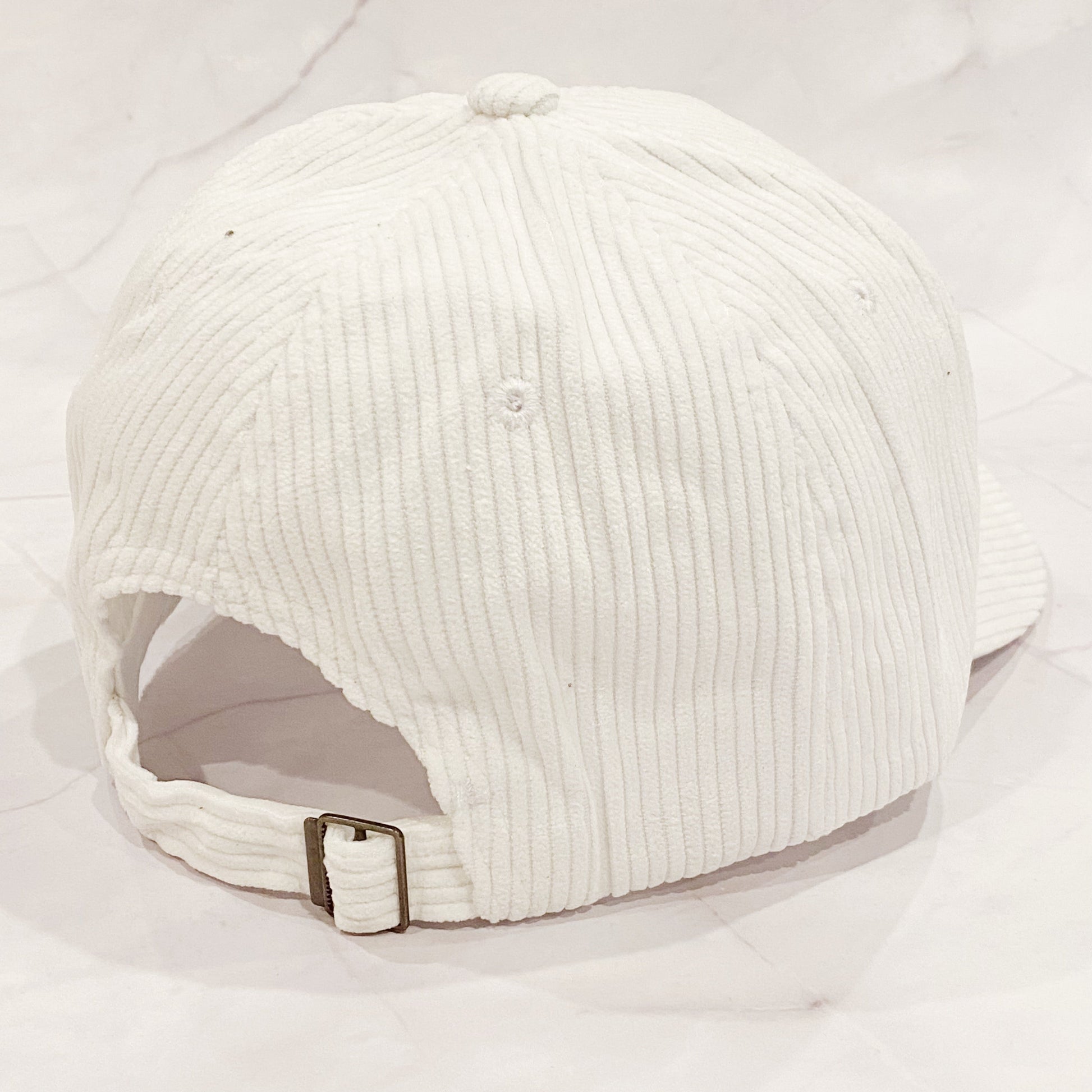 Corduroy MAMA Baseball Cap — Fuzzy Patch Letter Curved Brim Adjustable Fit - Baseball Caps